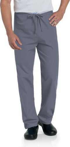 Essentials Unisex Straight-Leg Scrub Pants Steel Grey Large