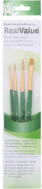 BRUSH GOLD TAKLON ROUNDS 4 PACK