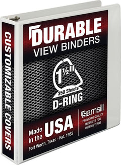 BINDER 1.5 IN DURABLE VIEW WHT