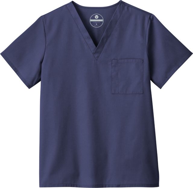 VNECK SCRUB TOP NAVY M