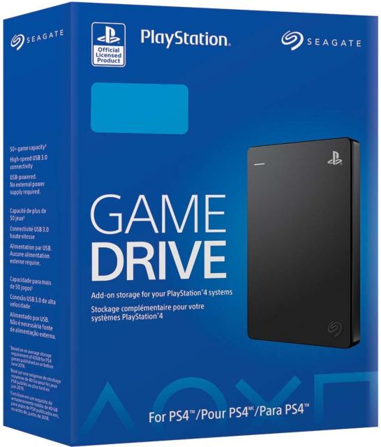 Seagate 2 TB Game Drive for PS4 Black with Blue trim - ONLINE ONLY