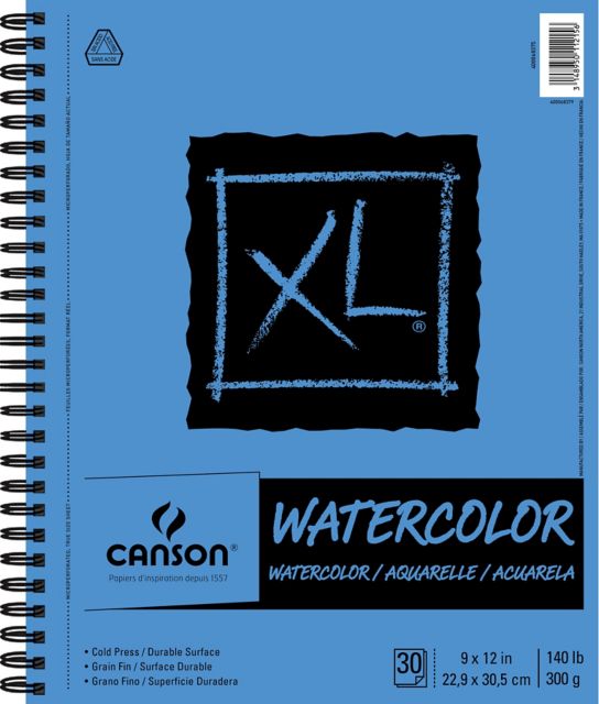 XL WATERCOLOR PAD 9X12 WIREBOUND 30 SHEETS