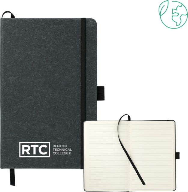 Renton 5.5 x 8.5 FSC Mix Recycled Leather Bound Journal Renton Technical College - ONLINE ONLY