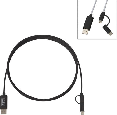 Renton 3 in 1 10 ft. Braided Charging Cable RTC Engraved - ONLINE ONLY