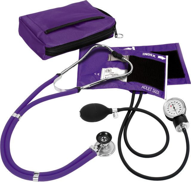 ANEROID SPHYGMOMANOMETER/SPRAGUE-RAPPAPORT COMBINATION KIT-PURPLE
