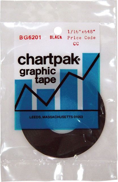 BLACK GLOSS TAPE 1/16 X 648